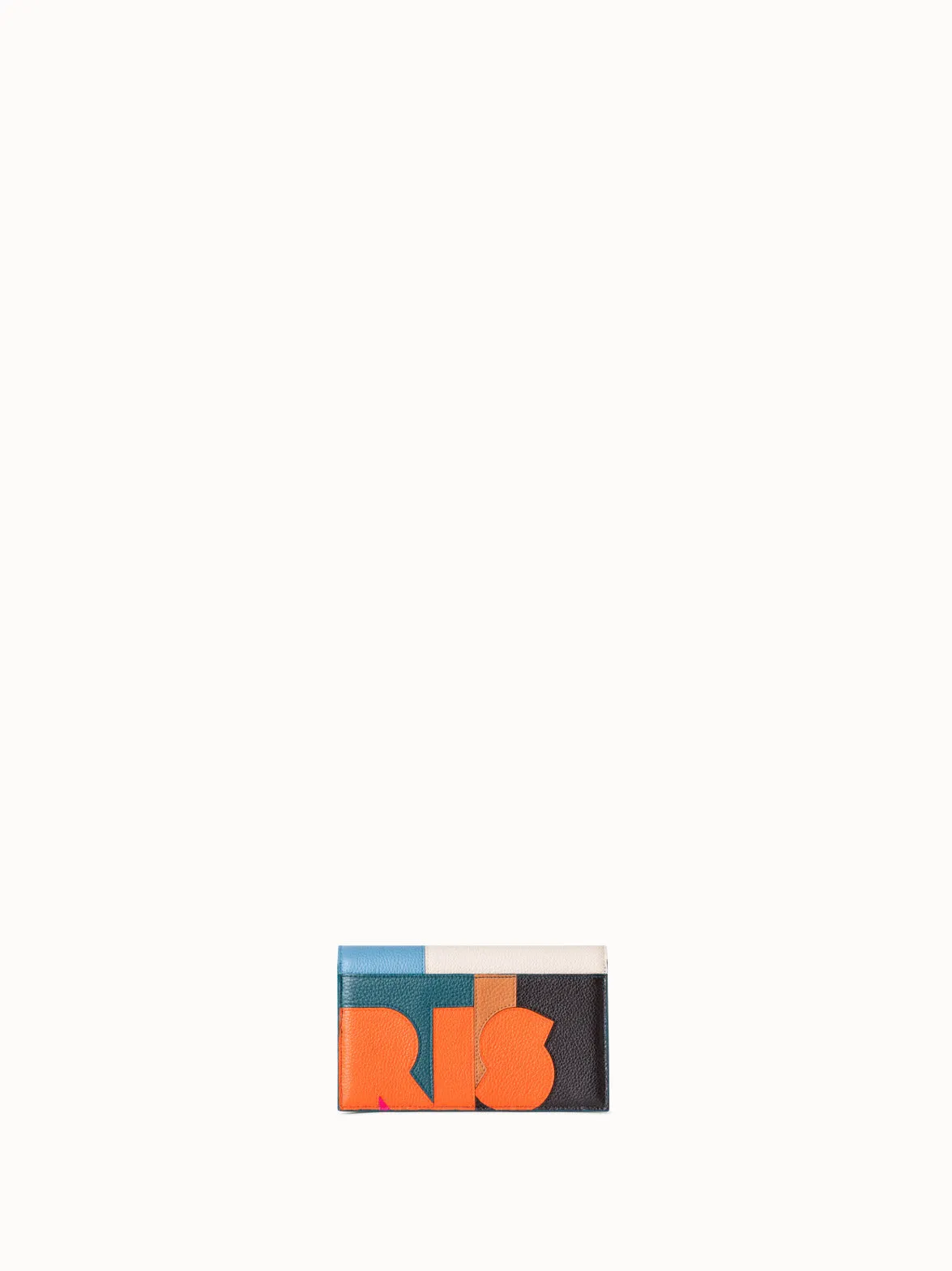 Anouk Envelope aus Leder Composed Letters Patchwork