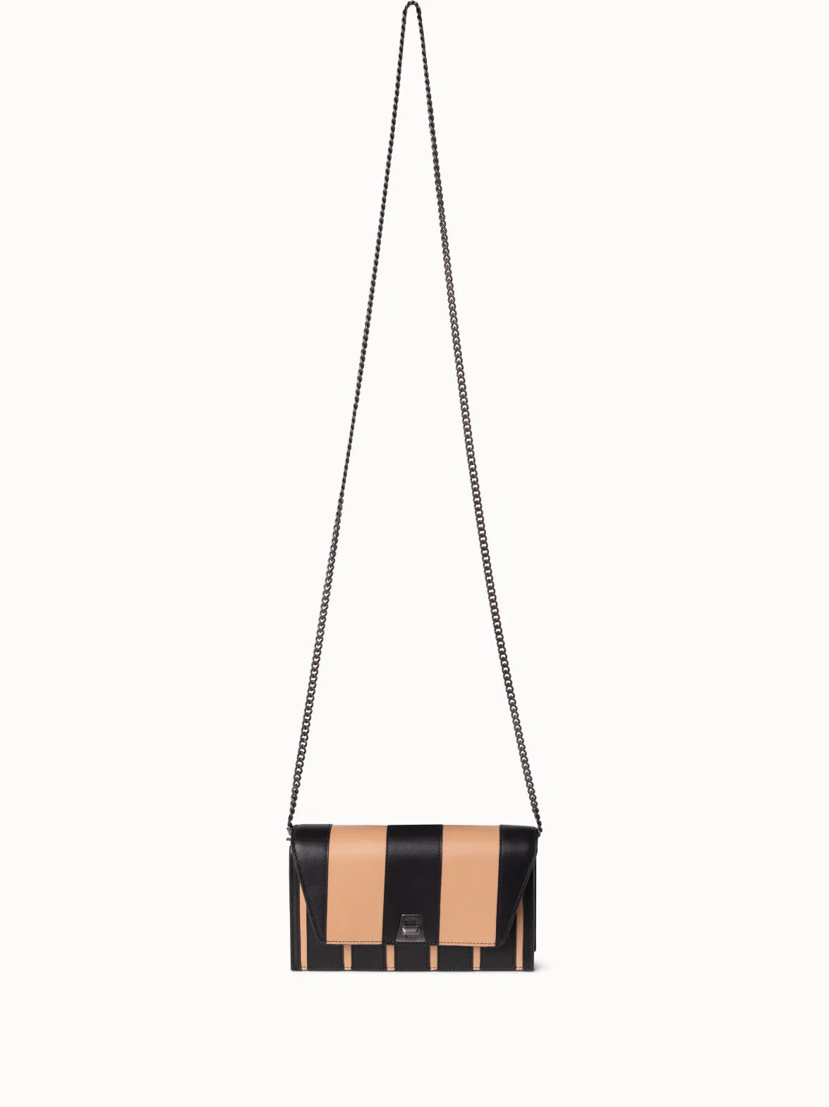 Anouk Envelope Tasche aus Lederstreifen