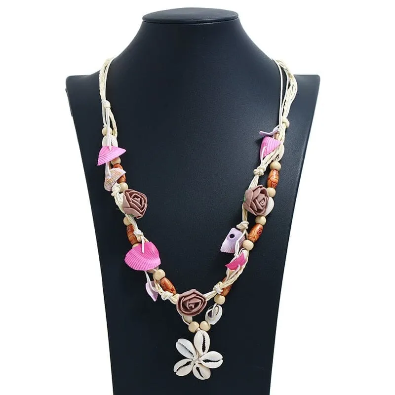 Bohemian Puka Seashells Beach Necklace