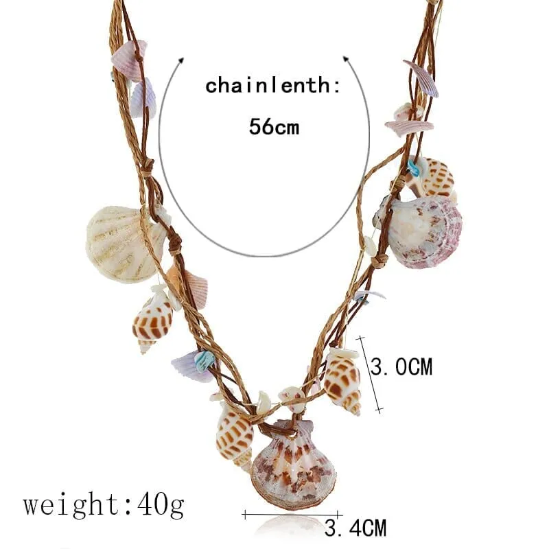Bohemian Puka Seashells Beach Necklace