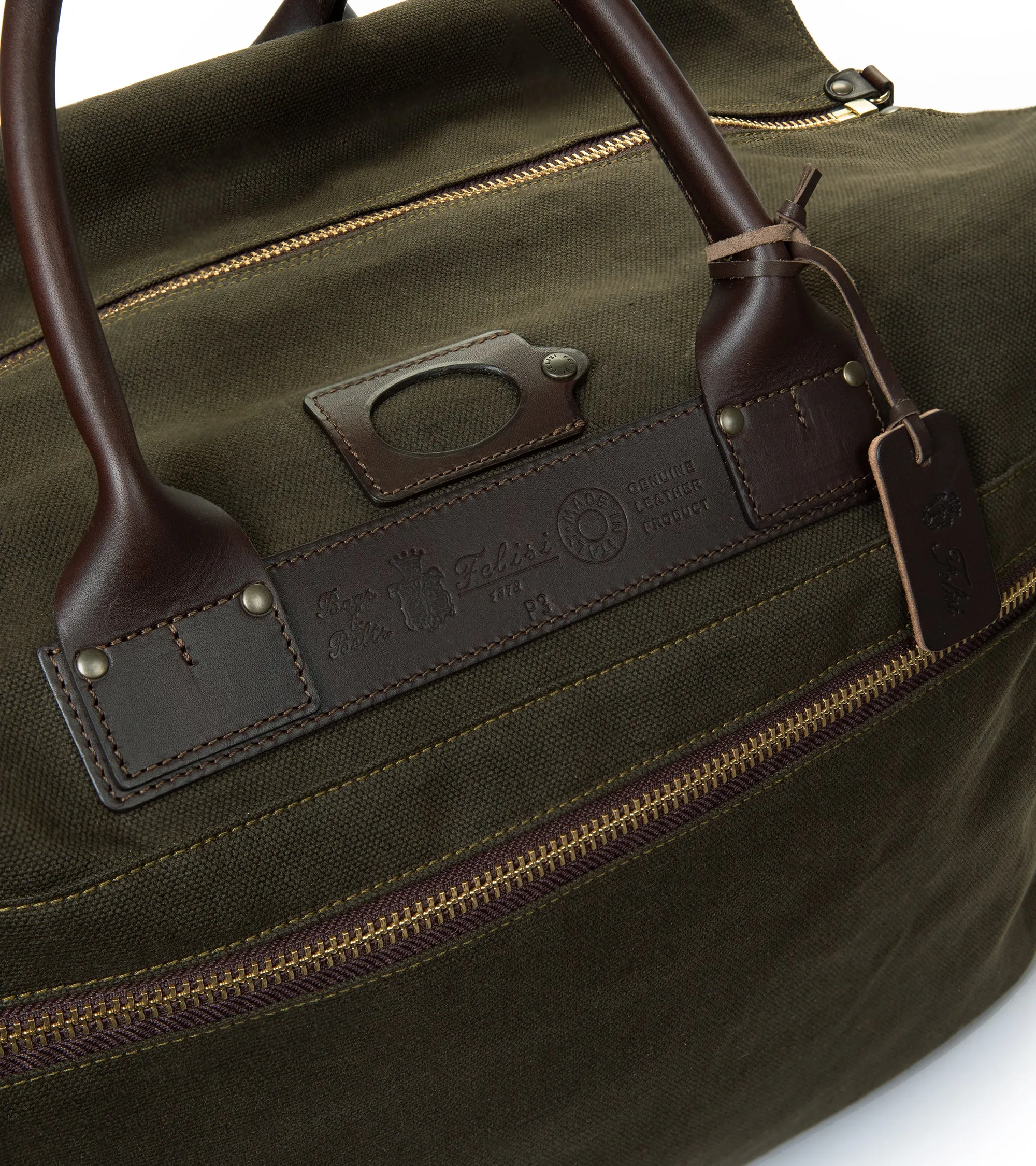 Felisi Canvas P3 Boston Bag: Olive