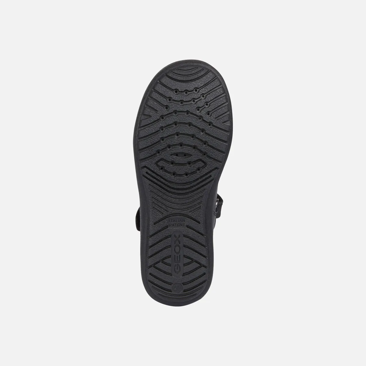 Girls Geox School Shoes Black Strap Hadriel Sale