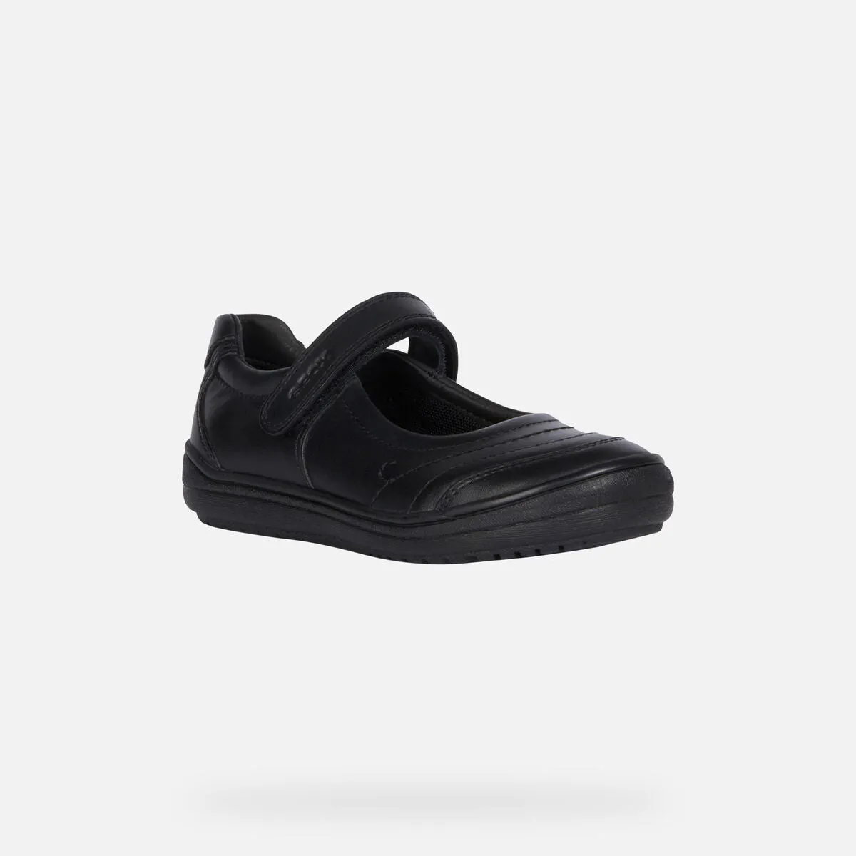 Girls Geox School Shoes Black Strap Hadriel Sale