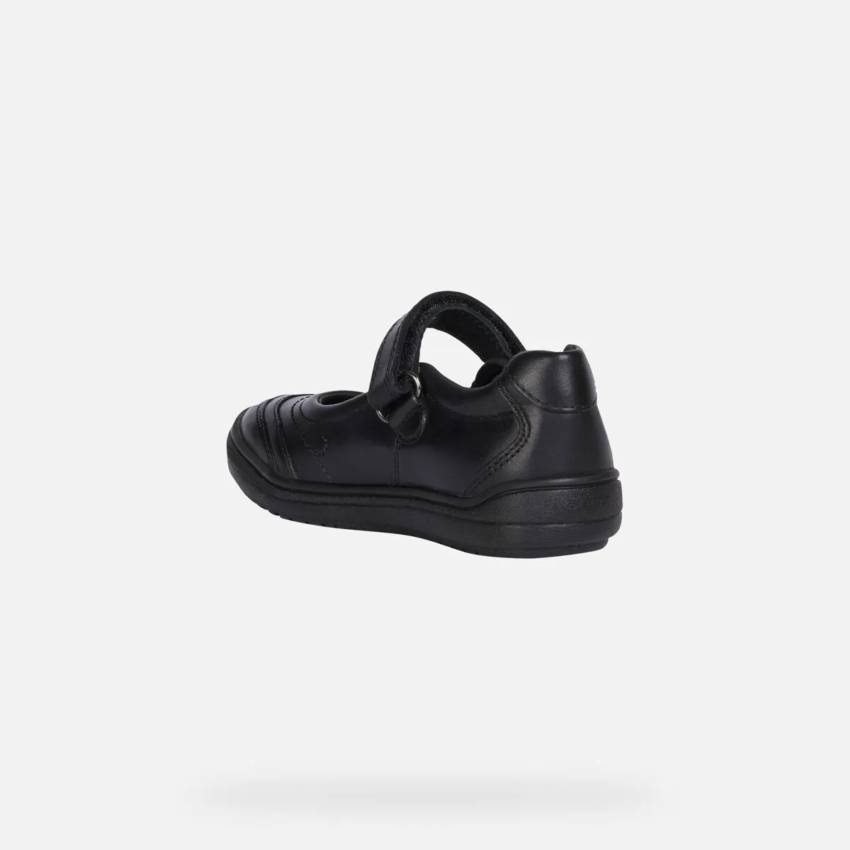 Girls Geox School Shoes Black Strap Hadriel Sale
