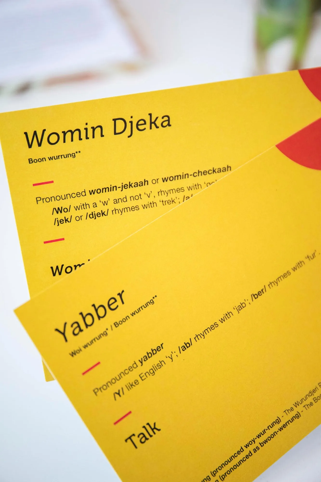 Indigenous Word Cards