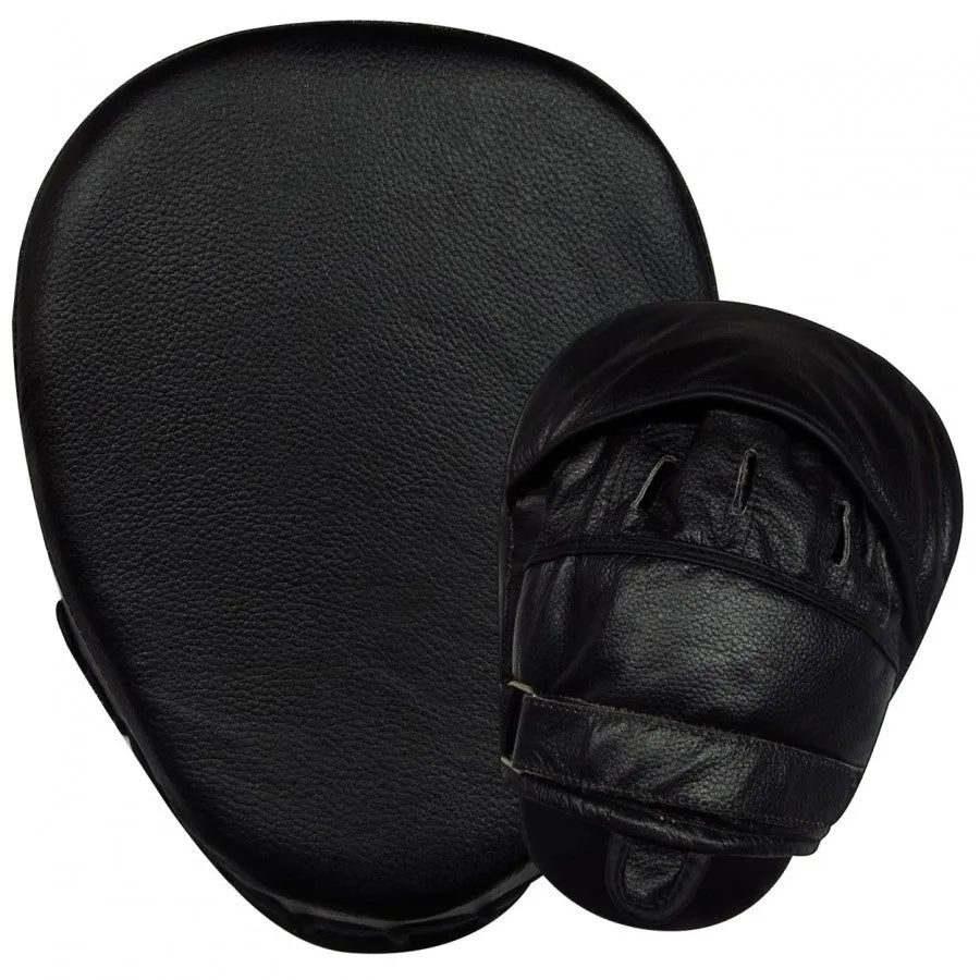Leather curved focus mits (pair)