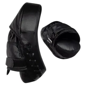 Leather curved focus mits (pair)