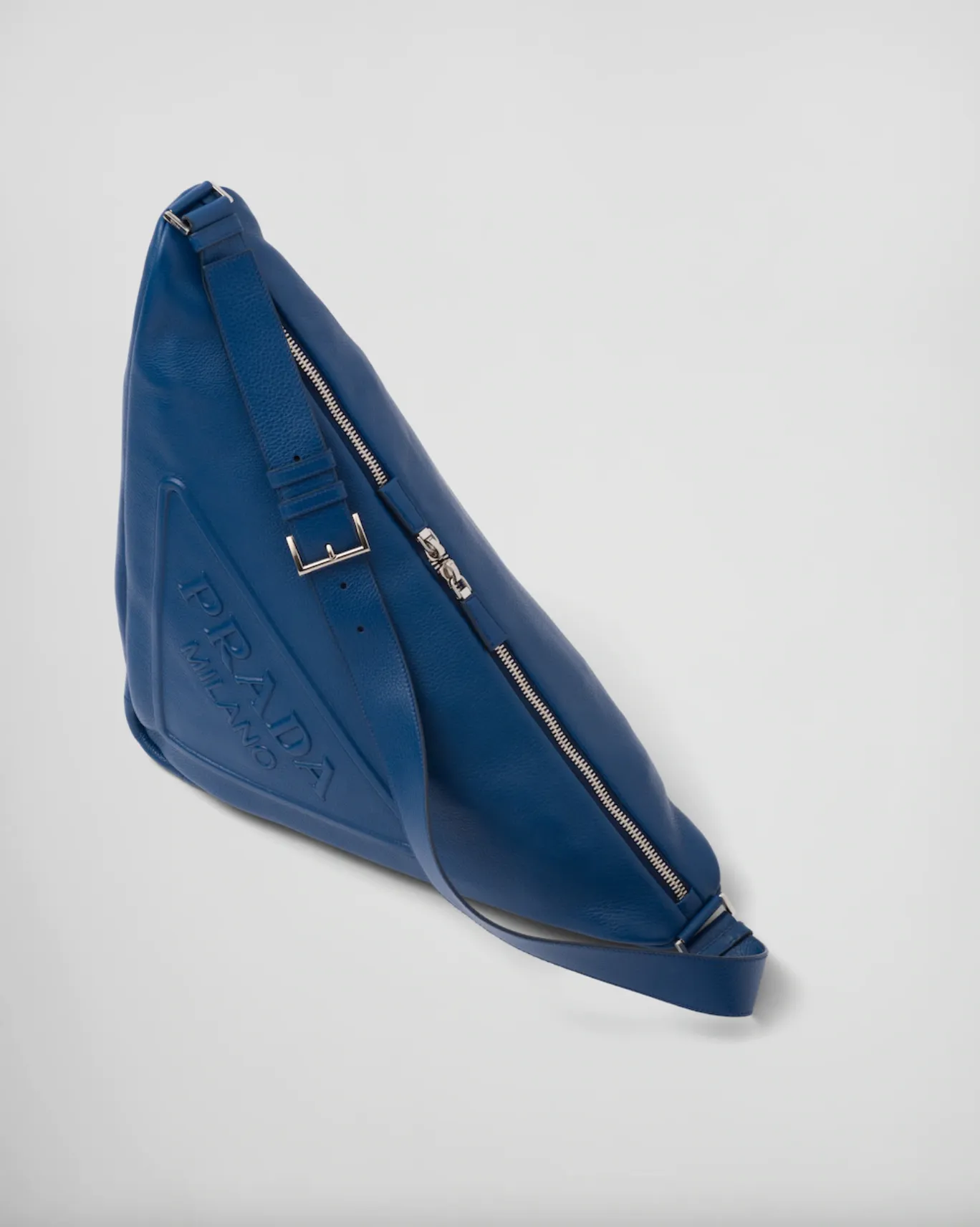 LEATHER TRIANGLE SHOULDER BAG LARGE - BLUETTE