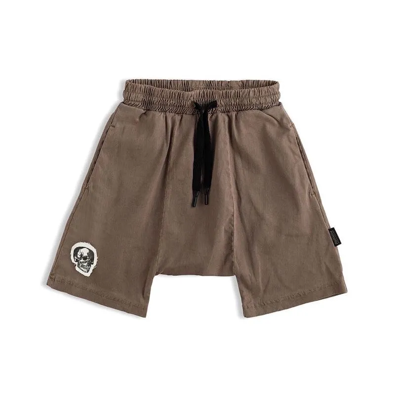 NUNUNU Harem Shorts Earth Brown