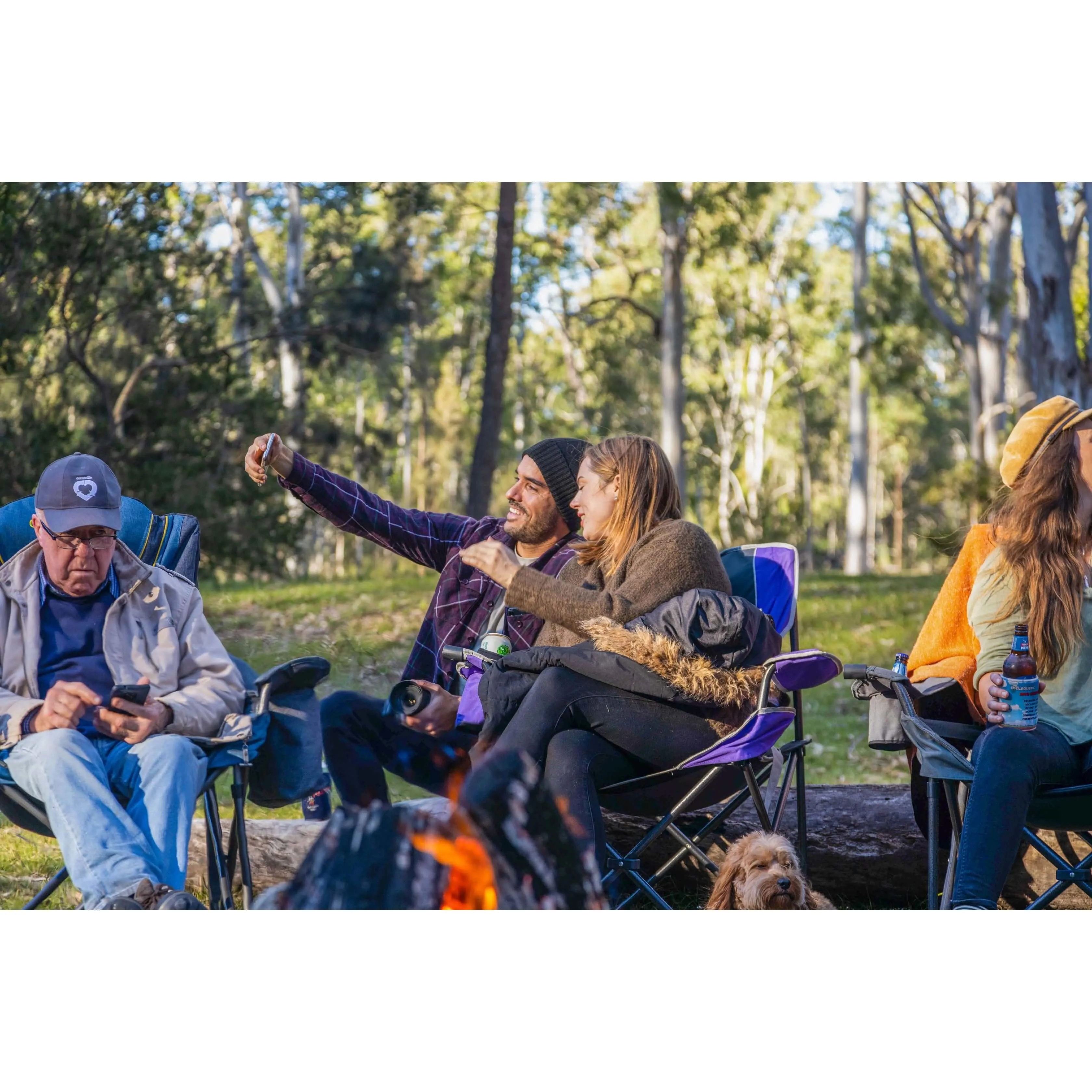 Outdoor Connection Lumbar Quad Fold Chair