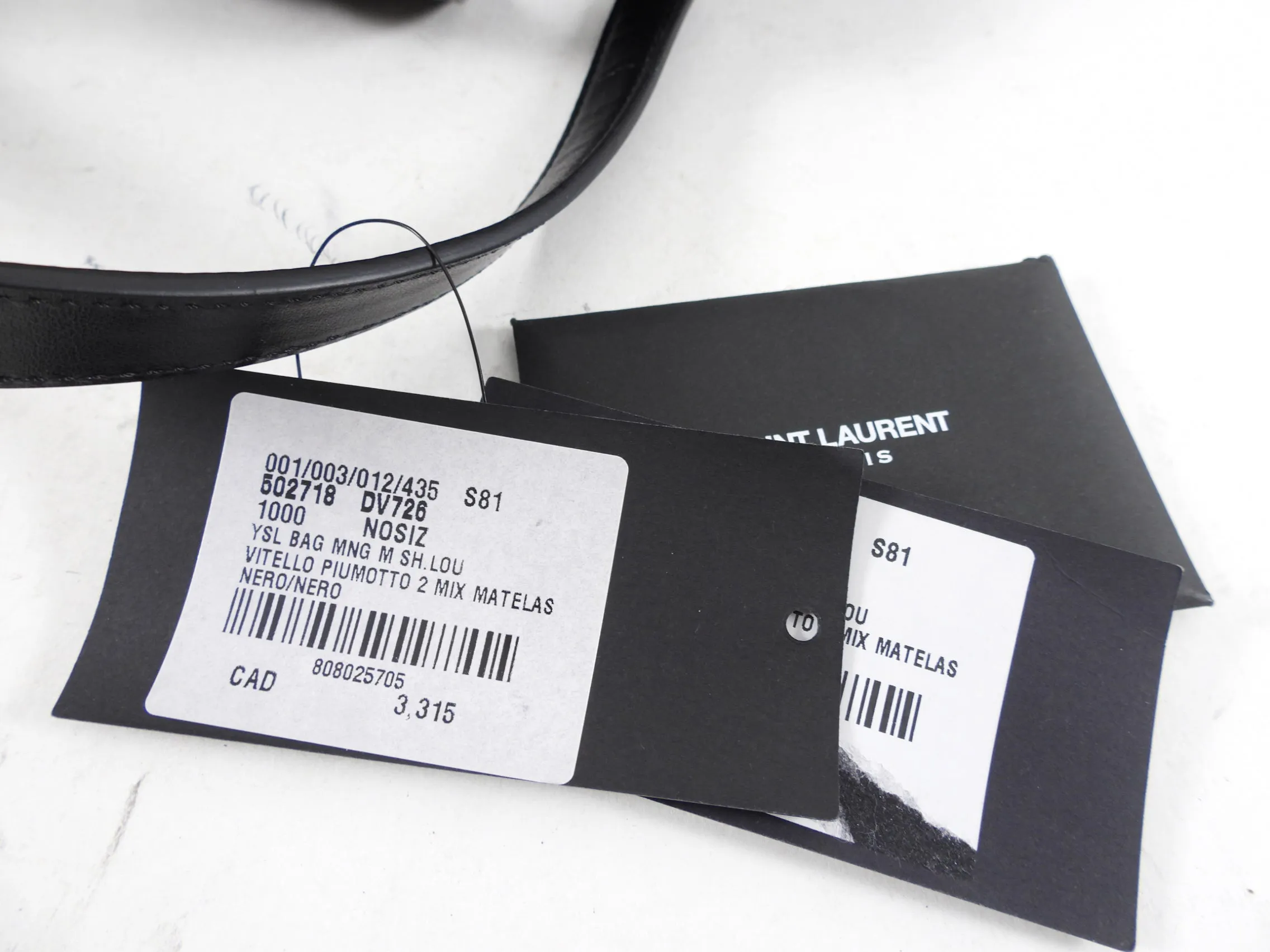 Quilted Saint Laurent Lou Lou Black Shoulder Tote Bag