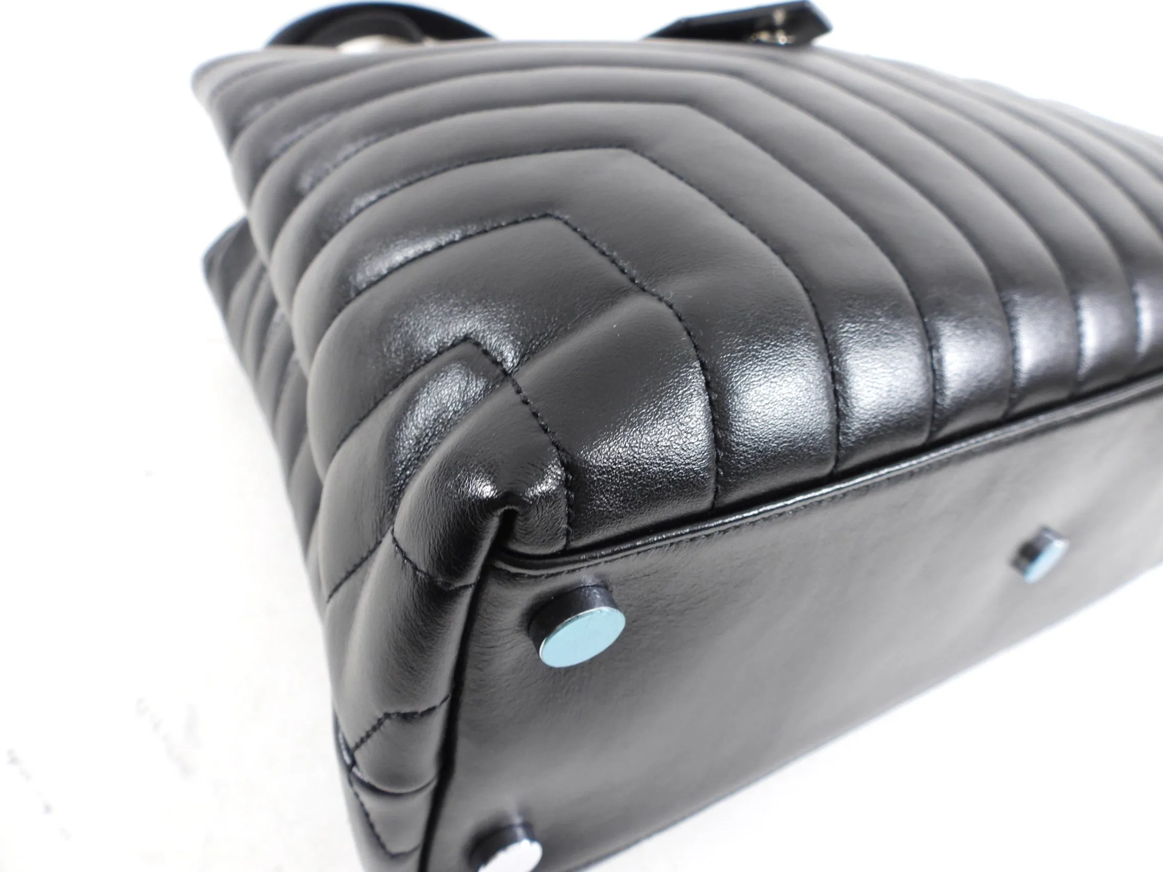 Quilted Saint Laurent Lou Lou Black Shoulder Tote Bag