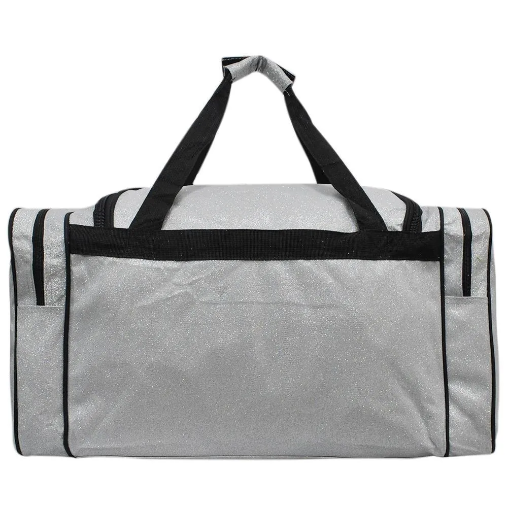Silver Glitter NGIL Canvas 23 Duffle Bag