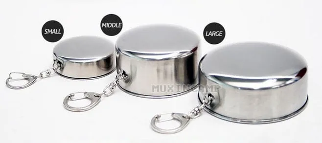 Stainless Steel Camping Folding Cup Traveling Outdoor Camping Hiking Mug Portable Collapsible Cup L 250ML