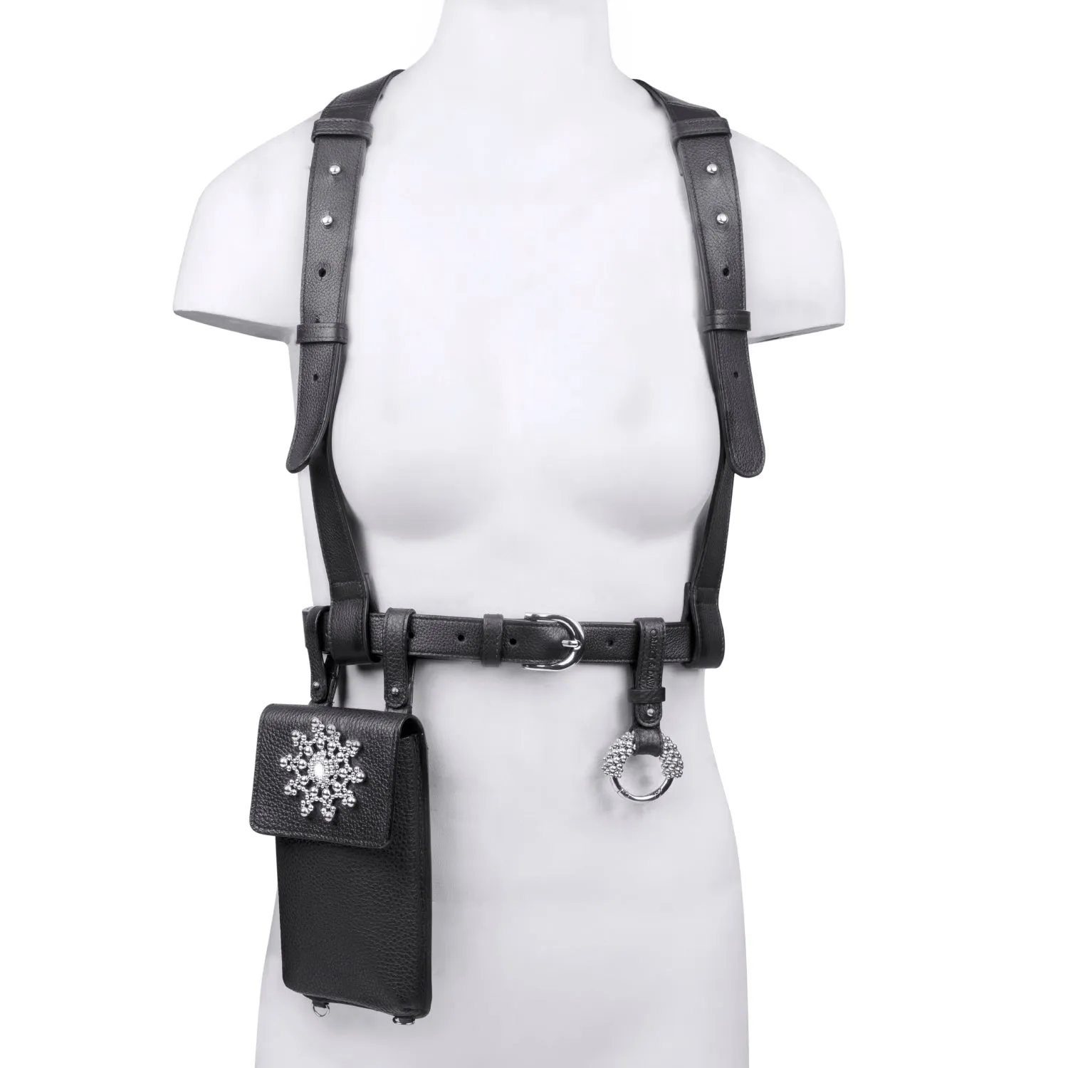 Zheng Beaded Leather iPhone Bag